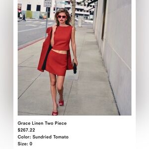 Reformation linen two piece set